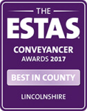 ESTAS Conveyancer Awards 2017 Best In County certificate