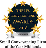 The LFS Conveyancing Awards 2018 certificate